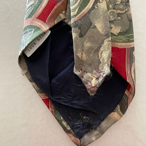 Vintage Marisap 100% Silk 3” Wide Necktie Ancient Romans - Picture 10 of 11